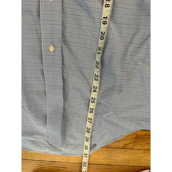 Men’s Size L 15.5 35 Brooks Brothers Button Up Blue Shirt - Picture 6 of 7